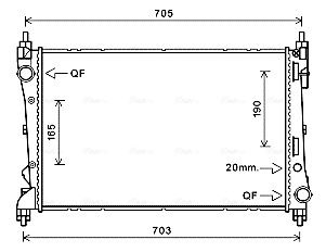 Obrázok Chladič motora AVA QUALITY COOLING  FTA2449