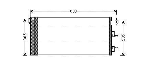 Obrázok Kondenzátor klimatizácie AVA QUALITY COOLING  FTA5406D