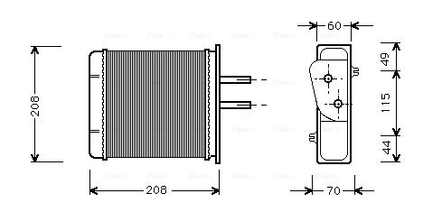 Obrázok Výmenník tepla vnútorného kúrenia AVA QUALITY COOLING  FTA6150