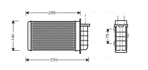 Obrázok Výmenník tepla vnútorného kúrenia AVA QUALITY COOLING  FTA6191