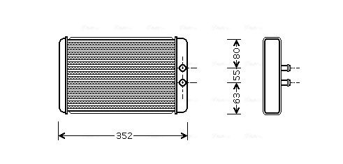 Obrázok Výmenník tepla vnútorného kúrenia AVA QUALITY COOLING  FTA6265