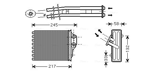 Obrázok Výmenník tepla vnútorného kúrenia AVA QUALITY COOLING  FTA6350
