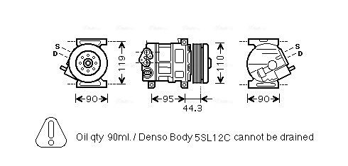 Obrázok Kompresor klimatizácie AVA QUALITY COOLING  FTAK330
