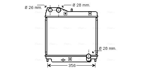 Obrázok Chladič motora AVA QUALITY COOLING  HD2178