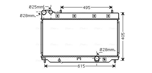 Obrázok Chladič motora AVA QUALITY COOLING  HD2206
