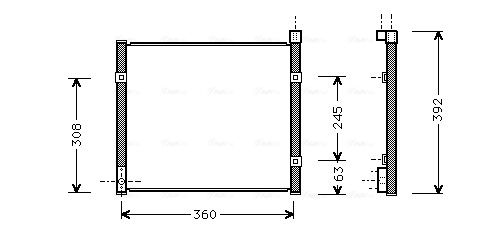 Obrázok Kondenzátor klimatizácie AVA QUALITY COOLING  HD5095