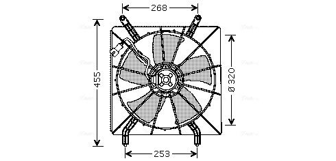 Obrázok Ventilátor chladenia motora AVA QUALITY COOLING  HD7519