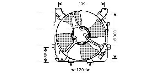 Obrázok Ventilátor chladenia motora AVA QUALITY COOLING  HD7522