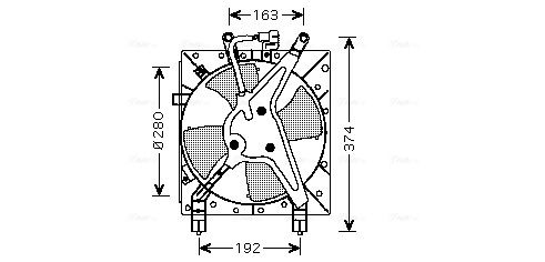 Obrázok Ventilátor chladenia motora AVA QUALITY COOLING  HD7524
