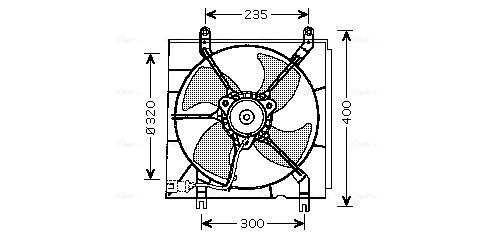 Obrázok Ventilátor chladenia motora AVA QUALITY COOLING  HD7530