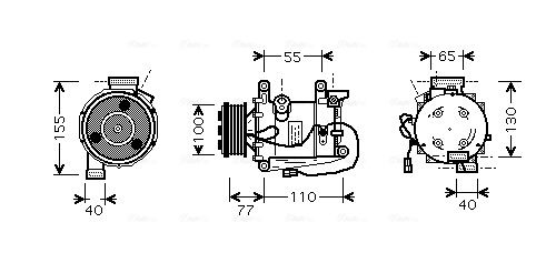Obrázok Kompresor klimatizácie AVA QUALITY COOLING  HDAK208