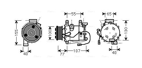 Obrázok Kompresor klimatizácie AVA QUALITY COOLING  HDK232