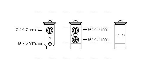 Obrázok Expanzný ventil klimatizácie AVA QUALITY COOLING  HY1325
