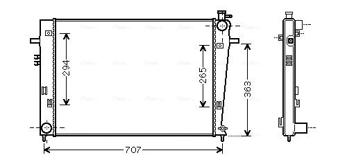 Obrázok Chladič motora AVA QUALITY COOLING  HY2204