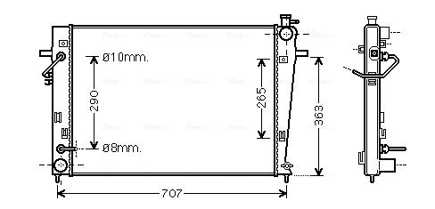 Obrázok Chladič motora AVA QUALITY COOLING  HY2247