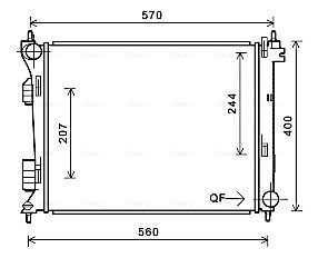 Obrázok Chladič motora AVA QUALITY COOLING  HY2274