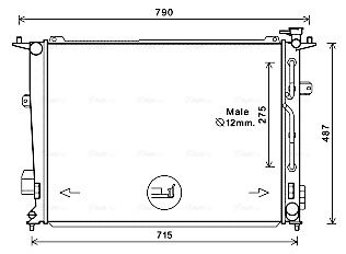 Obrázok Chladič motora AVA QUALITY COOLING  HY2440