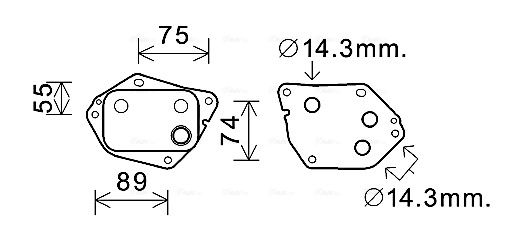 Obrázok Chladič motorového oleja AVA QUALITY COOLING  HY3288