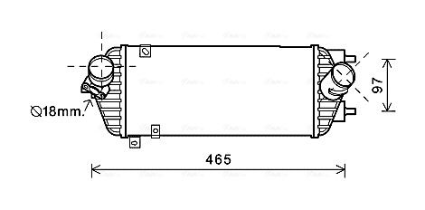 Obrázok Chladič plniaceho vzduchu AVA QUALITY COOLING  HY4293
