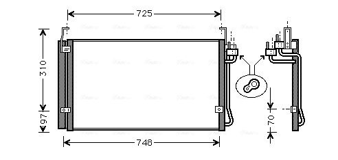 Obrázok Kondenzátor klimatizácie AVA QUALITY COOLING  HY5071D