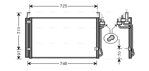 Obrázok Kondenzátor klimatizácie AVA QUALITY COOLING  HY5072D