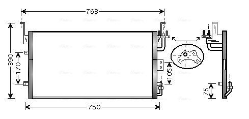 Obrázok Kondenzátor klimatizácie AVA QUALITY COOLING  HY5083