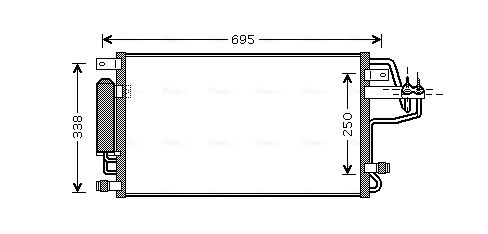 Obrázok Kondenzátor klimatizácie AVA QUALITY COOLING  HY5156D