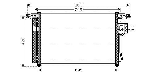 Obrázok Kondenzátor klimatizácie AVA QUALITY COOLING  HY5176D
