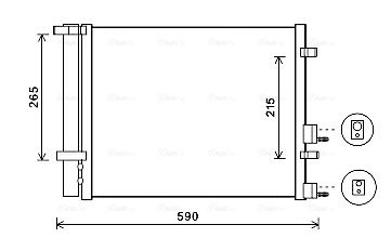 Obrázok Kondenzátor klimatizácie AVA QUALITY COOLING  HY5249D