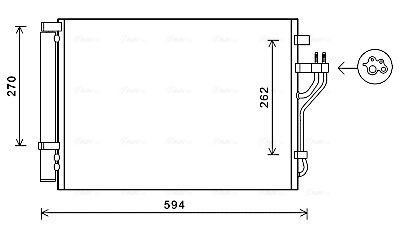Obrázok Kondenzátor klimatizácie AVA QUALITY COOLING  HY5280D