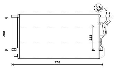 Obrázok Kondenzátor klimatizácie AVA QUALITY COOLING  HY5298D