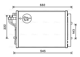 Obrázok Kondenzátor klimatizácie AVA QUALITY COOLING  HY5445D