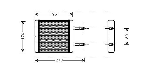 Obrázok Výmenník tepla vnútorného kúrenia AVA QUALITY COOLING  HY6061