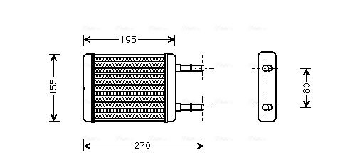 Obrázok Výmenník tepla vnútorného kúrenia AVA QUALITY COOLING  HY6064