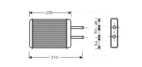 Obrázok Výmenník tepla vnútorného kúrenia AVA QUALITY COOLING  HY6069