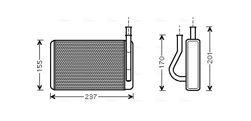 Obrázok Výmenník tepla vnútorného kúrenia AVA QUALITY COOLING  HY6089