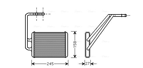 Obrázok Výmenník tepla vnútorného kúrenia AVA QUALITY COOLING  HY6121