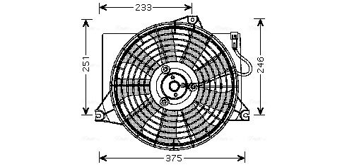 Obrázok Ventilátor chladenia motora AVA QUALITY COOLING  HY7521