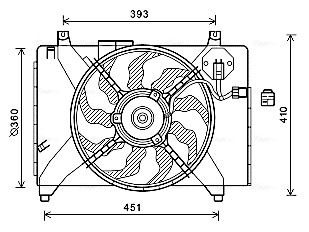 Obrázok Ventilátor chladenia motora AVA QUALITY COOLING  HY7536