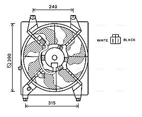 Obrázok Ventilátor chladenia motora AVA QUALITY COOLING  HY7543