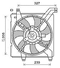 Obrázok Ventilátor chladenia motora AVA QUALITY COOLING  HY7568