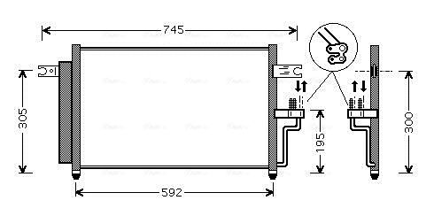 Obrázok Kondenzátor klimatizácie AVA QUALITY COOLING  HYA5082D