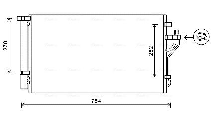 Obrázok Kondenzátor klimatizácie AVA QUALITY COOLING  HYA5279D
