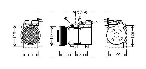 Obrázok Kompresor klimatizácie AVA QUALITY COOLING  HYK209