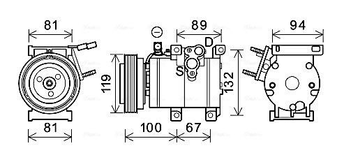 Obrázok Kompresor klimatizácie AVA QUALITY COOLING  HYK341