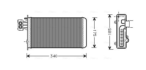 Obrázok Výmenník tepla vnútorného kúrenia AVA QUALITY COOLING  IV6047