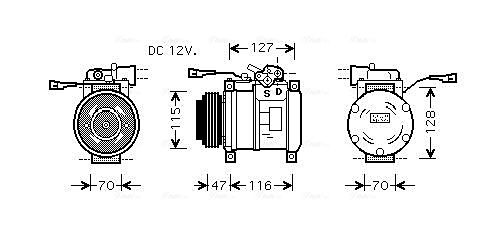 Obrázok Kompresor klimatizácie AVA QUALITY COOLING  HYK159