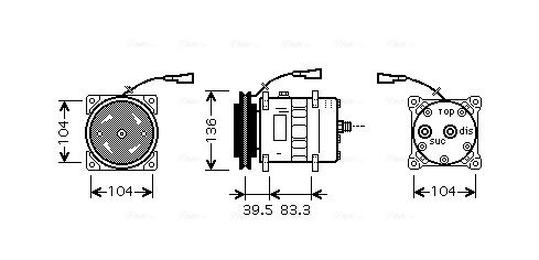 Obrázok Kompresor klimatizácie AVA QUALITY COOLING  IVAK093
