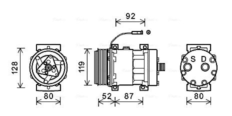 Obrázok Kompresor klimatizácie AVA QUALITY COOLING  HYK198