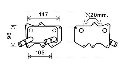 Obrázok Chladič motorového oleja AVA QUALITY COOLING  KA3215